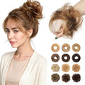Messy Bun Hair Pieces Human Hair, Straight #06 Bleach Blonde by SLEEKALON