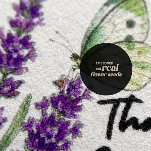 24 Plantable Flower Thank You Tags, 4 Floral Designs - Image 4