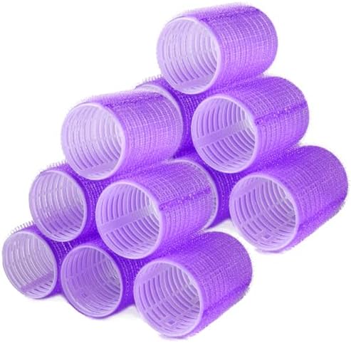 Hair Rollers, 12 Pack Self Grip Salon Hairdressing Curlers, DIY Curly Hairstyle, Large Rollers1.57In Purple by BESSEEK
