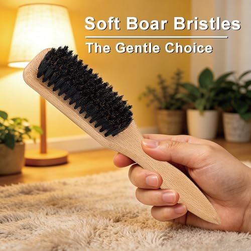 Slick Back Hair Brush, Boar Bristles Smoothing Hair Brushes - Image 6