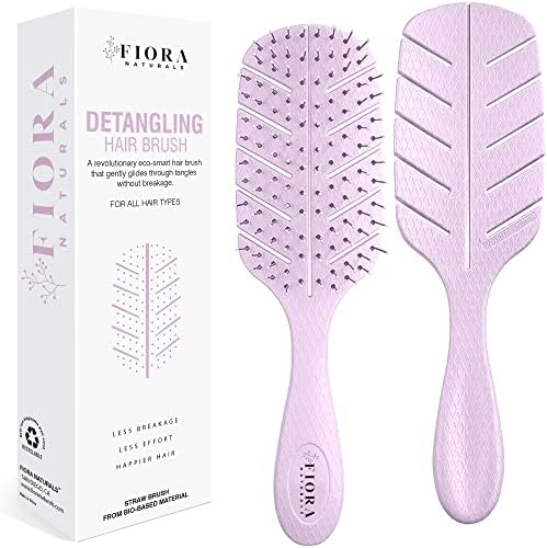 Fiora Naturals Detangler Brush for Wet and Dry Hair, Soft Detangling Brush by FioraNaturals