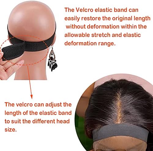 Wig Kit for Lace Front Wigs for Beginners 7Pcs, Lace Melting Elastic Band for Wigs, Edge Laying Scarf with Wig Caps, Eyebrow Razors, Tweezers, Edge Brush, Wig Grip Headband, Mini Scissors - Image 2