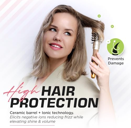 Fagaci Small Round Brush with Natural Boar Bristle for Blow Drying, Hair Styling, and Volume | Nano Technology Ceramic + Ionic for Healthy Hair - Image 4
