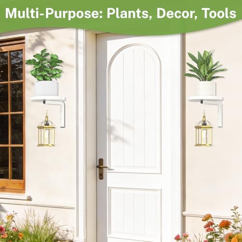 Plant Wall Hanger Holder Set of 2 for Indoor Outdoor, White - Image 6