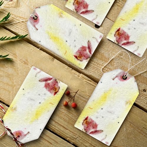50 Pink & Yellow Plantable Seed Paper Tags - Image 4