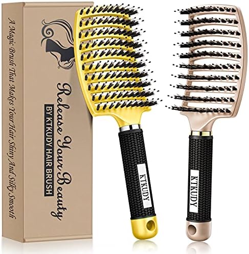 2 Pack Detangling Brushes for Women & Kids, Wet & Dry Hair, All Hair Types by KTKUDY