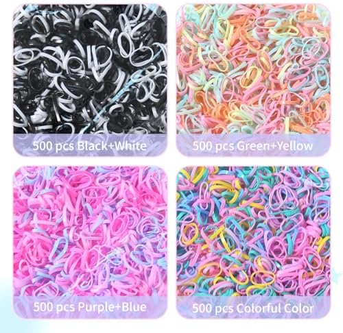 2076 pcs Hair Accessories for Girls Ponytail Holders Toddler Hair Ties with Mini Clip Hair Clips for Girls Rubber Bands Set - Image 5