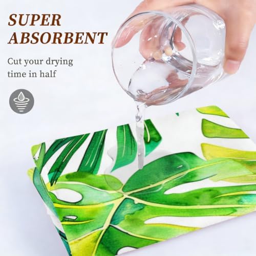 Hair Towels(Vibrant Tropical Monstera Leaves) - Image 4