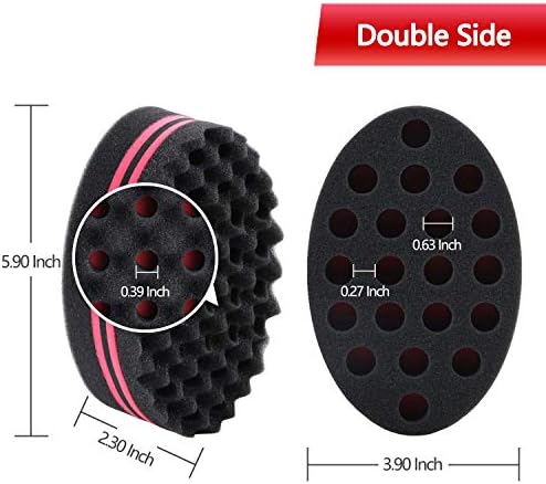 Magic Twist Sponge for Dreadlocks, Afro Coils, and Curls - Two Sides with Big and Small Holes, Foam Wave Brush for Men, Women, Boys, and Girls with Long or Short Hair by Hair Sponge (1 Piece) - Image 3