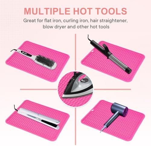 Suafrnut Oversize Silicone Heat Resistant Mat for Hair Tools(14.2" x 11") - Image 5