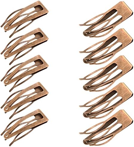 Chinco Red Ancient Bronze 24 Pcs Double Grip Hair Metal Snap Clips,2 Inch by Chinco