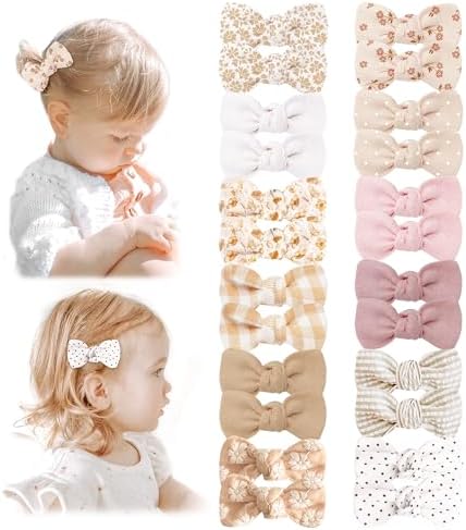 Niceye 24 Pack Baby Hair Bows for Girls, Toddler Hair Clips in Paris by Niceye