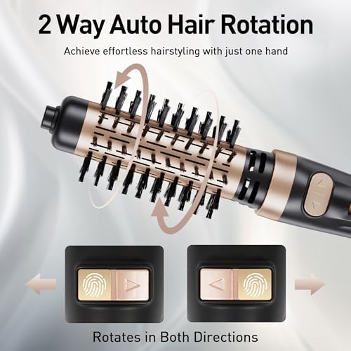 Beautimeter Hair Dryer Brush 3-in-1 Hair Styler, Rotating Blow Dryer Brush with 2-Inch and 1.5-Inch Brushes - Image 3