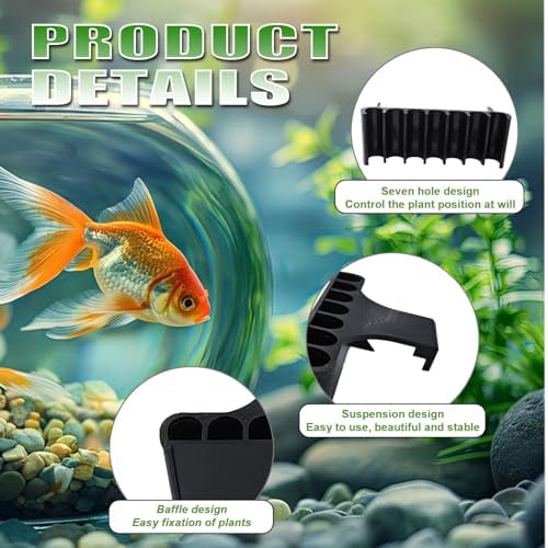 2PC 7 Holes Upgraded Aquarium Plant Holder, Aquatic Plants Cup for Tank - Image 2