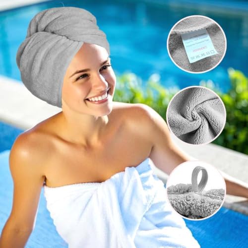 Microfiber Hair Drying Towel Wrap,Hair Turbans Towel for Wet Hair - Image 3