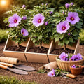 3 Rose of Sharon Plants for Growing – Hibiscus syriacus – Hardy Live Flowering Shrubs – Summer Blooming Landscape Plants for Hedges & Gardens by CZGrain