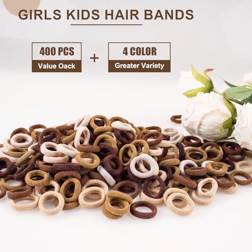 TVINLIK 400 PCS Baby Hair Ties – No Damage Elastic Ponytail Holders - Image 4