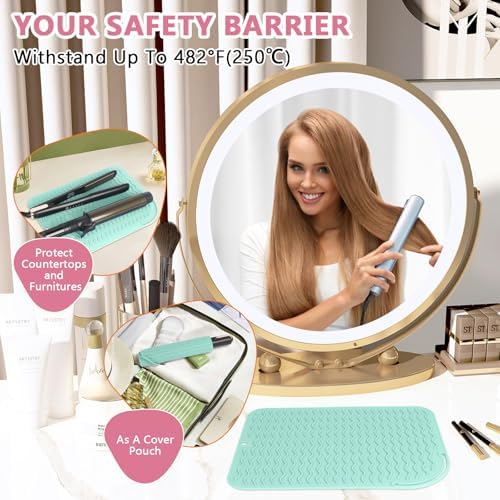 Larger Size Silicone Heat Resistant Mat for Hair Tools(12" x 9") - Image 2