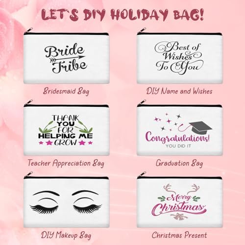 Legigo Blank Canvas Bags Zipper Pouch Makeup Bags Pencil Pouch Bulk - Image 5