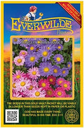 Everwilde Farms - 500 Single Mixed China Aster Wildflower Seeds - Gold Vault Jumbo Seed Packet by Everwilde+Farms