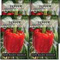 Sow Right Seeds - California Wonder Pepper Seed for Planting Outdoors 4pk by SowRightSeeds