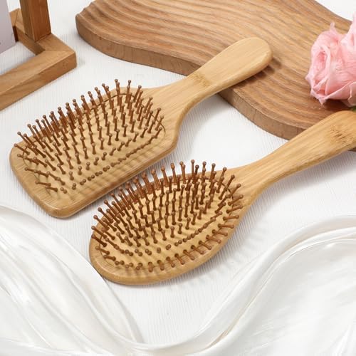 20 Pcs Bamboo Hair Brush Bulk Wooden Hair Brush for All Hair Types - Image 7