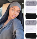 XTREND 6 Packs Fashion Sports Headbands for Women - Non-Slip Stretchy Boho Turbans for Workout, Yoga, Running (Black*2, White*2, Light Gray*2) by XTREND