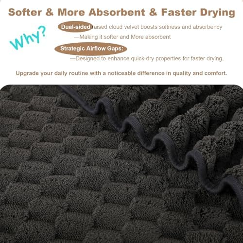 Super Soft Microfiber Hair Towels 3-Pack Lage Size (24x42 inch) for Women - Image 4