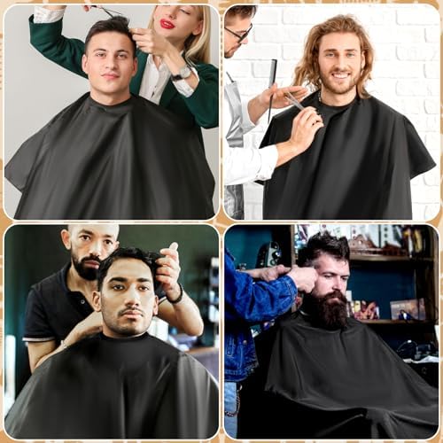 FEBSNOW Hair Cutting Cape Kit,Professional Barber Cape with Duster Brush - Image 7