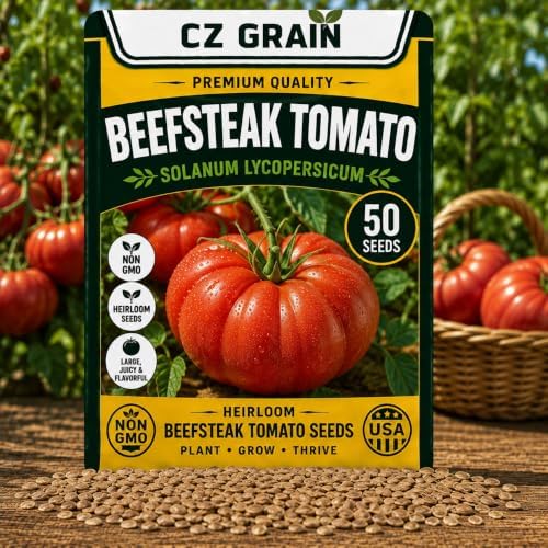 50 Beefsteak Tomato Seeds | Large Slicing Tomatoes for Planting by CZGrain