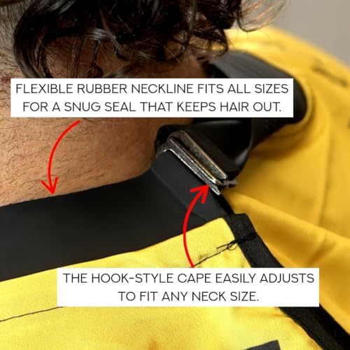 Supreme Trimmer Premium Barber Cape w/Rubber Neck | Waterproof, Polyester Cape; Salon, Barber & Home Use - Image 3