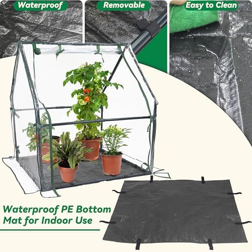 Gardzen Mini Greenhouse with Waterproof Bottom - Image 5