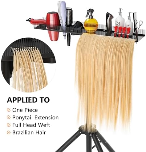 Stainless Steel Braiding Hair Rack Hair Extension Holder Height Adjustable - Image 4