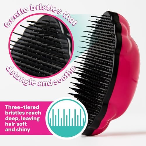 Knot Genie Detangling Hair Brush for Kids (Mystical Cloud) | Perfect Detangling Brush for Curly Hair, Gently Separate Tangles, Leaves Hair Smooth and Shiny | The Pain-Free Knot Detangler - Image 2