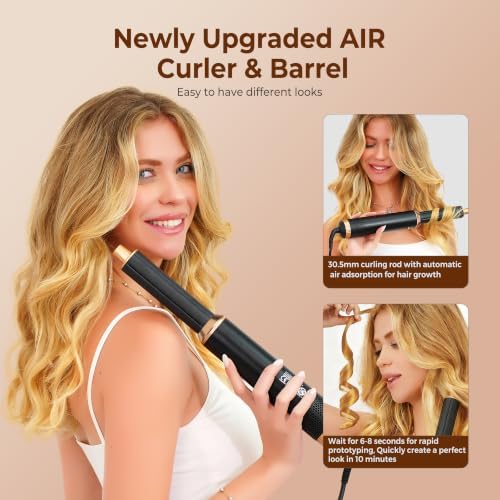5 in 1 Blow Dryer Brush, Upgrade Hair Dryer Brush Air Curler Air Curl Wrap - Image 2