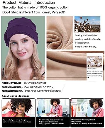 osvyo Chemo Headwear Turban Cap for Women - Cancer Beanie Hair Loss Sealed Packaging - Image 4