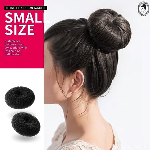 Teenitor Hair Styling Kit: 5 Bands, 20 Bobby Pins, 7 Chignons (2 Small, 2 Medium, 1 Large, 1 Extra-Large), Black - Image 2