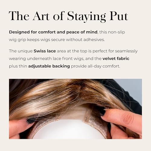 Jon Renau Stay Put Wig Grip Band, Non-Slip Velvet Wig Grip for Lace Front Wigs, Adjustable (Blonde, Petite) - Image 3