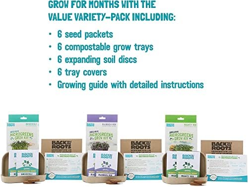 Back to the Roots DIY Microgreen Grow Kit, 6-Grow Variety Pack - Image 3