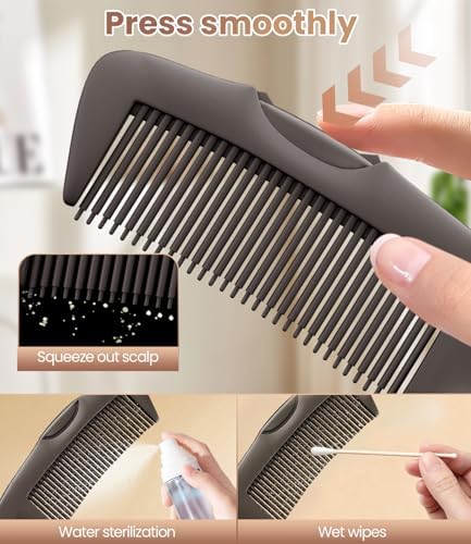 Dandruff Comb Removal 2PC Hollow Fine Tooth Scalp Detox Hair Care Tool - Image 4