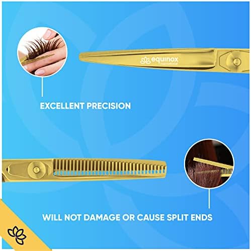 Equinox Professional Barber Scissors Set - Includes Scissors & Thinning Shears for Hair Cutting & Grooming, Japanese Stainless Steel Barber Accessories - Image 6