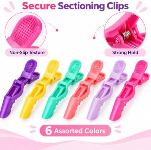Hair Braiding Tool Kit,10-Piece Hooks,Combs and Pastel Clips - Image 5