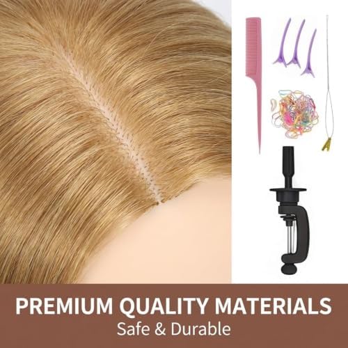 Mannequin Head 80％ Real Human HairTraining Head - Image 3