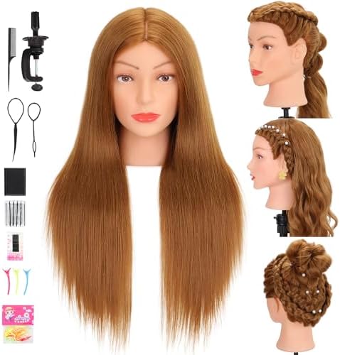 Mannequin Head 80% Human Hair 26-28" #27 for Braiding & Cosmetology by TREOSIDA