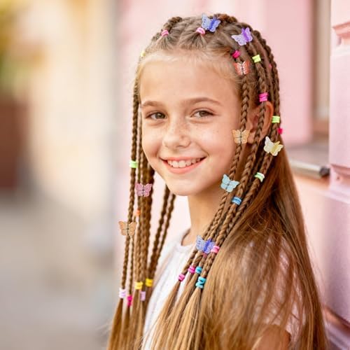 Girls Hair Accessories-1500P Elastics 45P Claw Clips Wax Stick Comb Set - Image 3