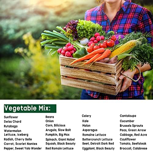 14,500+ Vegetable & Fruit Seeds - 33 Heirloom Varieties for a Bountiful Garden - Grow Tomatoes, Lettuce, Beans, More - Easy Garden Starter Kit - Planting Instructions - Image 5