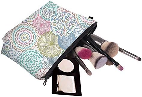Deanfun Cosmetic Bag for Women, Mandala Flowers Waterproof Makeup Bags Roomy Toiletry Pouch Travel Accessories Gifts (51561) - Image 5