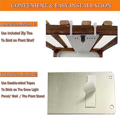 Grow Lights for Indoor Plants,Ultra-Thin Panel Grow Lamp,158LEDs Full Spectrum Grow Lights for Under Cabinet Plant, Grow Lamp with 3/9/12H Timer,10 Dimmable Levels for Plants Growing(2PCS) - Image 6