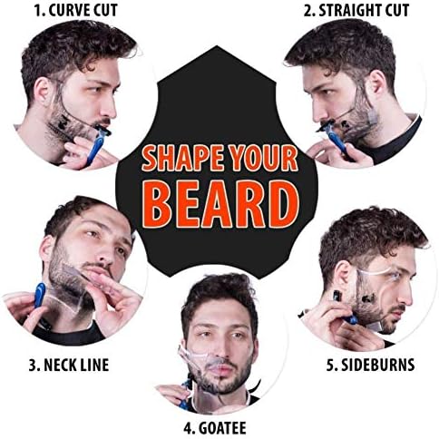 MIKEBE Beard Shaping & Styling Tool With Comb for Perfect line up & Edging For Men's Jaw Cheek/Neck Line, Symmetric/Curve/Step Cut Works with Any Beard Razor Electric Trimmers or Clippers - Image 6