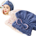 Jseng 2PC Microfiber Hair Drying Caps, Extreme Soft & Ultra Absorbent, Fast Drying Hair Turban Wrap Towels Shower Cap for Women by Jseng